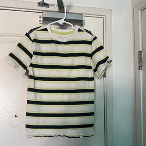 Boys Striped T-Shirt in White, Black, and Yellow by  Tommy Bahama